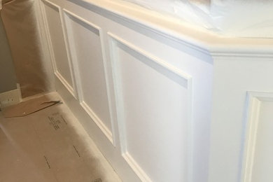 C custom mantle and wainscoting