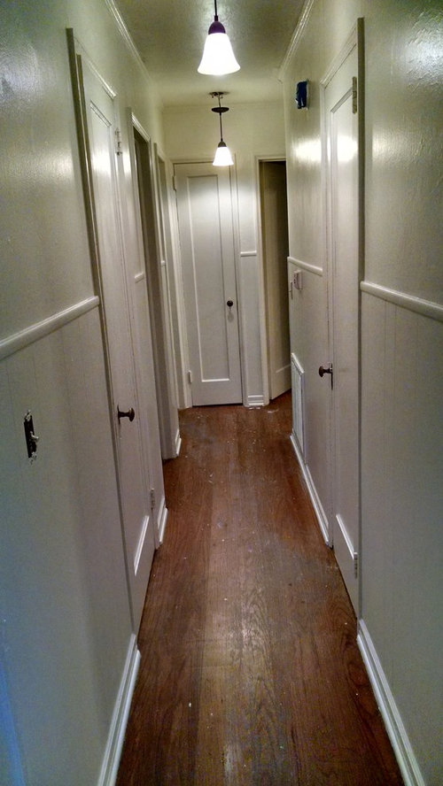 Creating a narrow hallway and a narrow back door