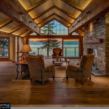 Interior living room: Bergheim Organic modern eclectic mountain