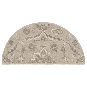 Caesar Traditional Taupe Area Rug, 2'x4' Hearth