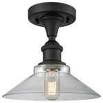 Innovations Lighting - Orwell 1-Light LED Semi-Flush Mount, Oil Rubbed Bronze, Glass: Clear - A truly dynamic fixture, the Ballston fits seamlessly amidst most decor styles. Its sleek design and vast offering of finishes and shade options makes the Ballston an easy choice for all homes.