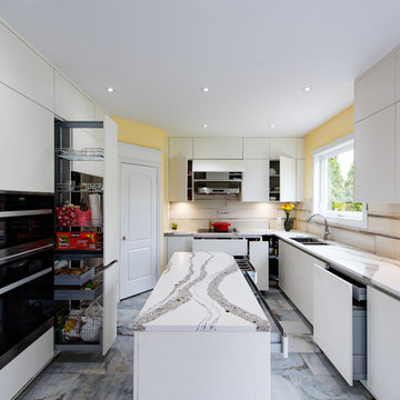 White Concrete Kitchen