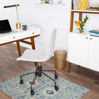 Tabrix Blue and Beige Rug'd Chairmat, 40"x54", .25" Pile Height