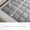 Weighted Blanket, Minky Fleece Gray, 80"x87", 25lb