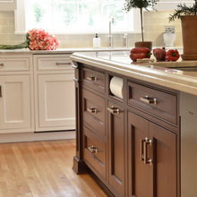 Hardware on darker stain