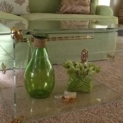 The Lucite Trunk - brass acent - Decorative Trunks