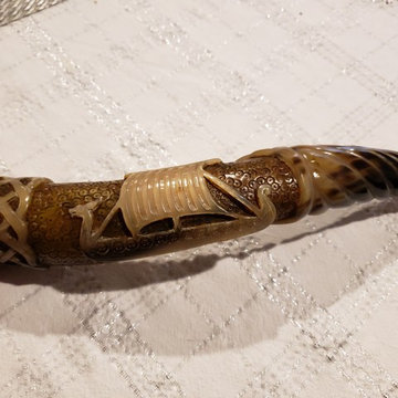 Artisan Carved Viking Drinking Horns and Tankards