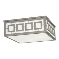 Robert Abbey Lighting - Robert Abbey for Jonathan Adler Parker Flushmount-Nickel/White - Flush-mount Ceiling Lighting
