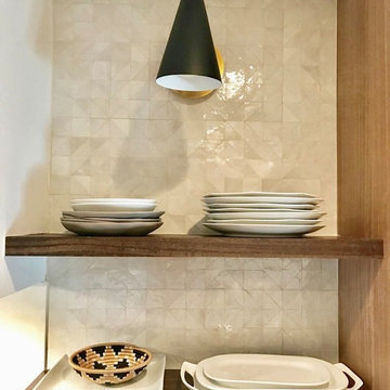 Spanish Contemporary Kitchen and Fireplace