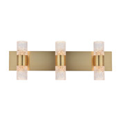 Gold Finish 6-Light Led Wall Sconce