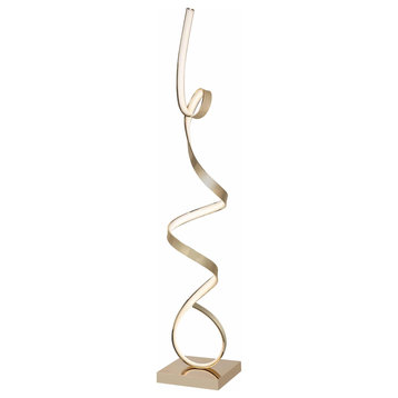 Riga 63" LED Dimmable Floor Lamp, Gold
