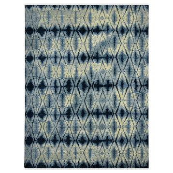 Hermitage Dessavie HRM-9 Blue Sapphire Hand-knotted - 10' X 14' Rectangle