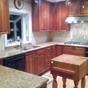 "Flowering Herb Garden" decorative kitchen backsplash tile mural
