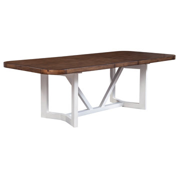 1833APD Espresso/ White Two Tone Dining Table