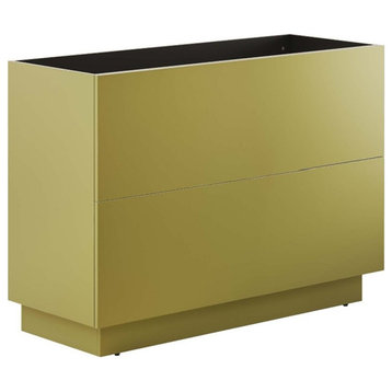 Modway Quantum 48" Modern Wood Bathroom Vanity Cabinet in Gold