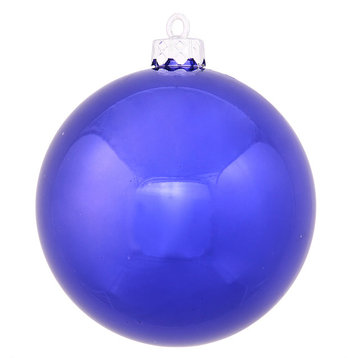 Vickerman Shiny Finish Ball Ornament, Cobalt Blue, 10"