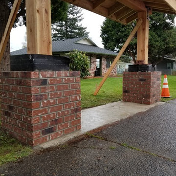 Brick mailbox Brick Pillars