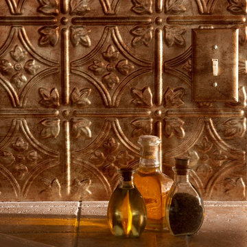 Fasade Traditional 1 Backsplash Panel in Bermuda Bronze