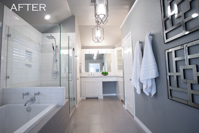 Example of a transitional bathroom design in Austin