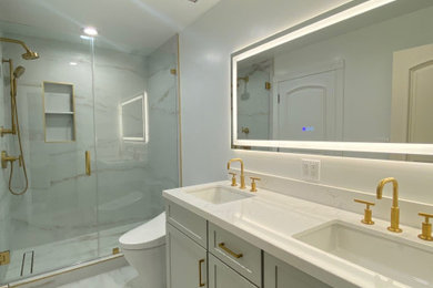 Inspiration for a contemporary bathroom remodel in Los Angeles