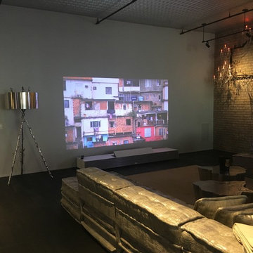 Sony 4K Ultra Short Throw Projector in Luxurious Soho Loft
