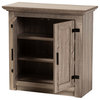 Eadan Modern Contemporary Farmhouse Oak Brown Wood 2-Door Shoe Storage Cabinet