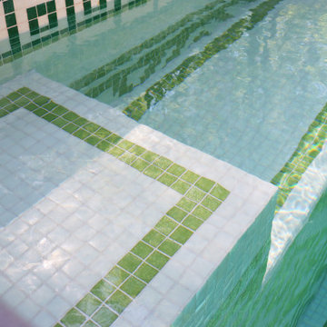 Old World Greek Key Mosaic Soake Pool