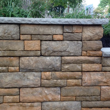 Paver walls, steps and stone caps