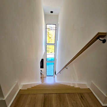 Project #111 | Open-Riser Staircase with Glass Panel Detail