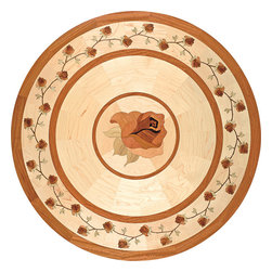 Oshkosh Designs - Bellarosa Wood Medallion - Floor Medallions And Inlays