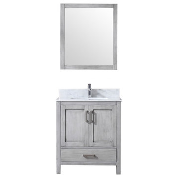 30 Inch Distressed Gray Modern Bathroom Vanity, No Countertop, No Sink