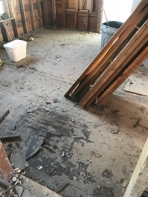 Hardwood Oak Floor Under Probable Asbestos, Paper Under Hardwood Floor