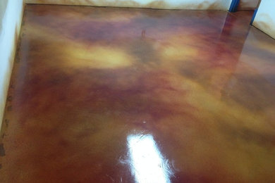 Stained Basement Floor
