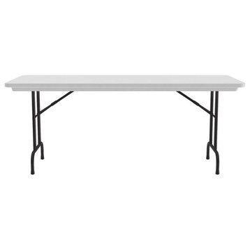 29"H Tamper Resistant Plastic Blow-Molded Folding Table in Gray Granite