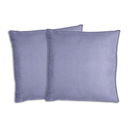 Cushion Source - Cutter Sea Lavender Outdoor Throw Pillows, Set of 2, 18"x18" - Outdoor Cushions And Pillows