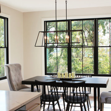 Oak, and White Kitchen with Matte Black Accents in Iowa Aspen Homes Farmhouse