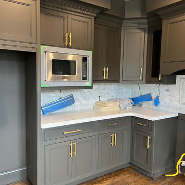 Chocolate Truffle Cabinets with Beautiful Gold Handles