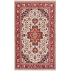 Consigned, Persian Qom Rug, 3'3''x5'4'', Ivory/Red
