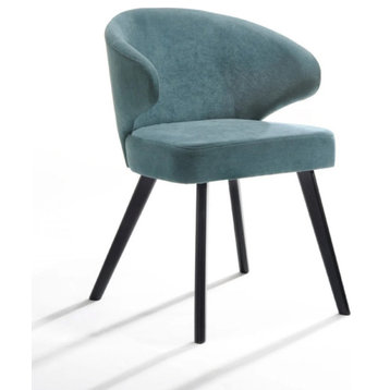 Scotty Modern Teal and Black Dining Chair, Set of 2
