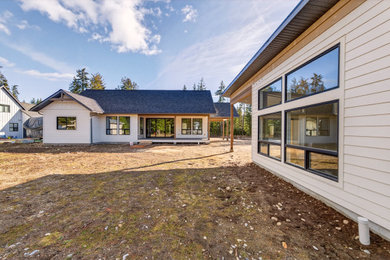 Inspiration for a white exterior home remodel in Vancouver