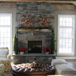 Indoor Masonry Stone Fireplace - Indoor Fireplaces