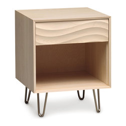 Wave Maple 1-Drawer Nightstand - Nightstands And Bedside Tables