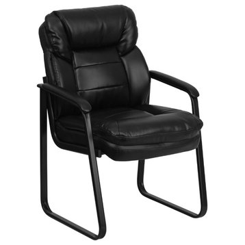 Bonded Leather Side Chair Go-1156-Bk-Lea-Gg