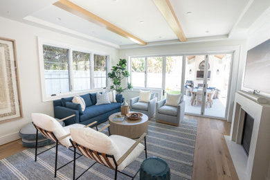Inspiration for a coastal open concept living room remodel in San Diego