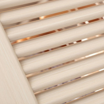 Modern Aluminum Louver Hinged Wardrobe YG11318