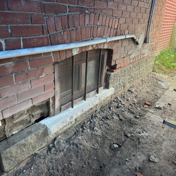 Brick Masonry Repair New Split Face Concrete Block Replacement
