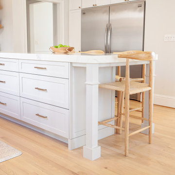 Transitional Kitchen Featuring Rift Cut Oak Accents