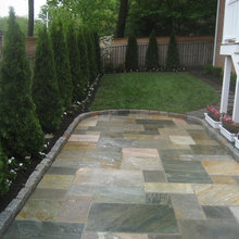 Blue Slate patio edging
