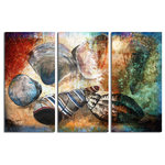Ready2HangArt - "Shells" Canvas Wall Art, 3-Piece Set - This Sea Shell design was inspired by the Caribbean Islands; sandy tones and rustic shapes. The shell art is offered as a 3-PC Canvas Art Set. It is fully finished, arriving ready to hang on the wall of your choice.