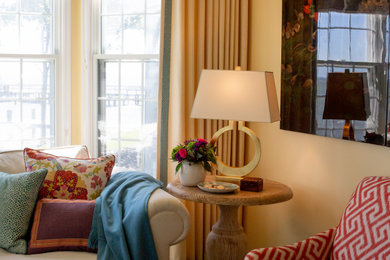 Example of a transitional living room design in Baltimore
